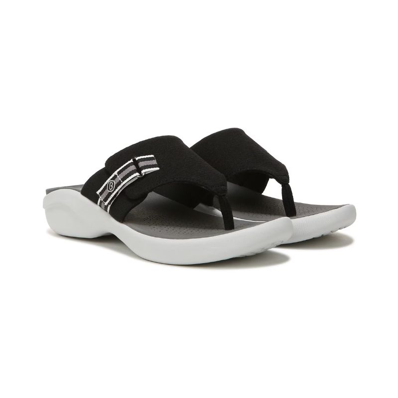 Bzees Women's Camp Out Wedge Sandal-Black Fabric